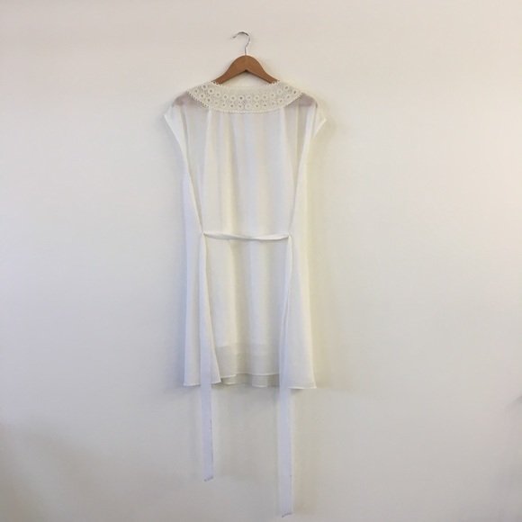 Forever 21 Crochet Dress Tunic White Size Medium - Picture 6 of 6